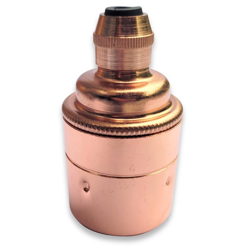 Retro Fassung für Leuchtmittel Messing massiv Farbe rose